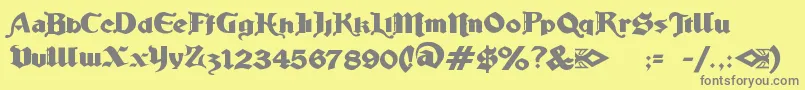 LudlowStrongAle Font – Gray Fonts on Yellow Background