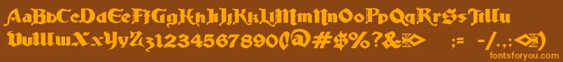 LudlowStrongAle Font – Orange Fonts on Brown Background