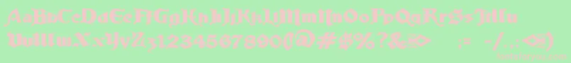 LudlowStrongAle Font – Pink Fonts on Green Background