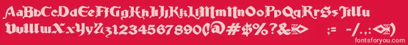 LudlowStrongAle Font – Pink Fonts on Red Background