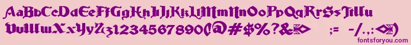 LudlowStrongAle Font – Purple Fonts on Pink Background