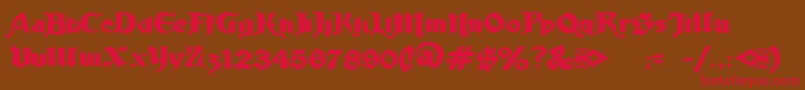 LudlowStrongAle Font – Red Fonts on Brown Background