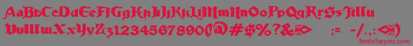 LudlowStrongAle Font – Red Fonts on Gray Background