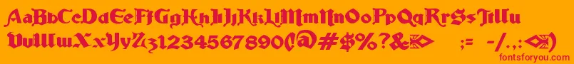 LudlowStrongAle Font – Red Fonts on Orange Background
