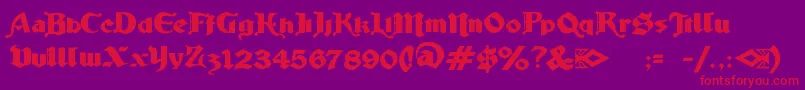 LudlowStrongAle Font – Red Fonts on Purple Background
