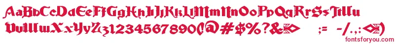 LudlowStrongAle Font – Red Fonts on White Background