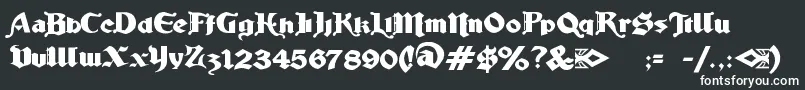 LudlowStrongAle Font – White Fonts on Black Background