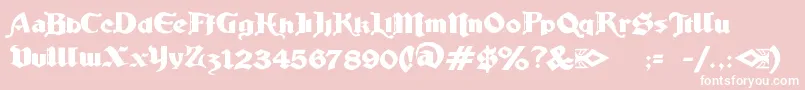 LudlowStrongAle Font – White Fonts on Pink Background