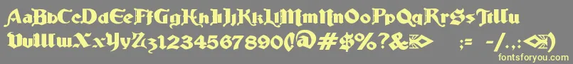 LudlowStrongAle Font – Yellow Fonts on Gray Background