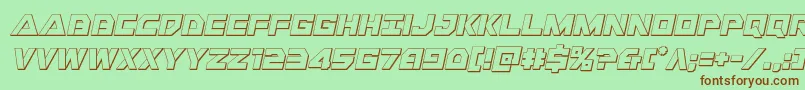 Libertyisland3Dital Font – Brown Fonts on Green Background