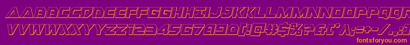 Libertyisland3Dital Font – Orange Fonts on Purple Background