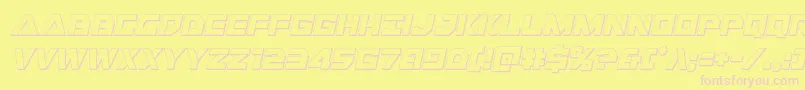 Libertyisland3Dital Font – Pink Fonts on Yellow Background