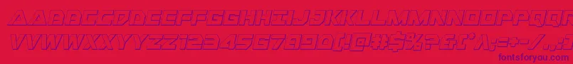 Libertyisland3Dital Font – Purple Fonts on Red Background