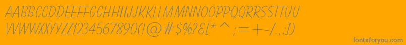 BalloonLightTl Font – Gray Fonts on Orange Background