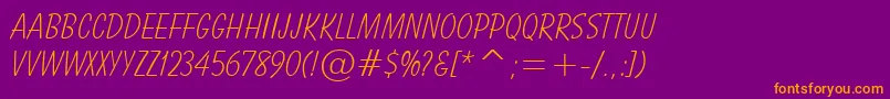 BalloonLightTl Font – Orange Fonts on Purple Background