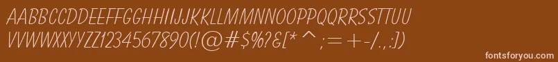 BalloonLightTl Font – Pink Fonts on Brown Background