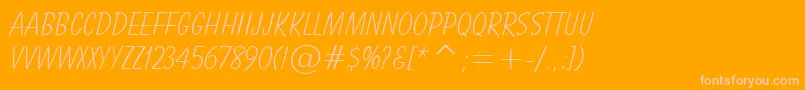 BalloonLightTl Font – Pink Fonts on Orange Background