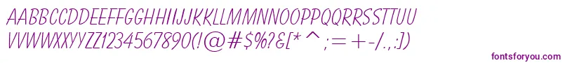 BalloonLightTl Font – Purple Fonts on White Background