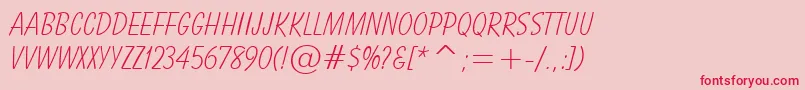 BalloonLightTl Font – Red Fonts on Pink Background