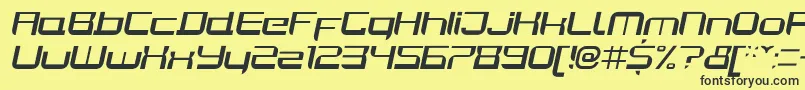 Шрифт JoyriderItalic – чёрные шрифты на жёлтом фоне