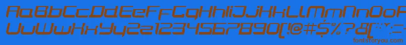 Шрифт JoyriderItalic – коричневые шрифты на синем фоне