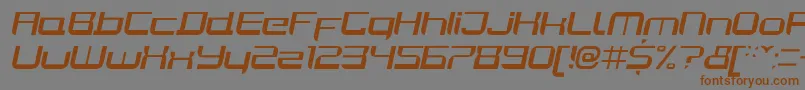Czcionka JoyriderItalic – brązowe czcionki na szarym tle