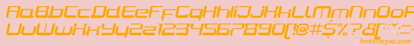 JoyriderItalic Font – Orange Fonts on Pink Background