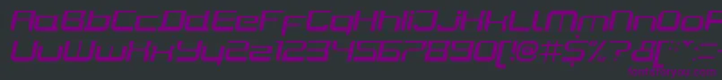 JoyriderItalic Font – Purple Fonts on Black Background