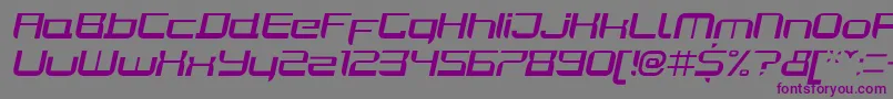 JoyriderItalic Font – Purple Fonts on Gray Background