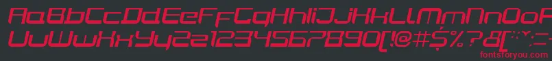 Шрифт JoyriderItalic – красные шрифты на чёрном фоне