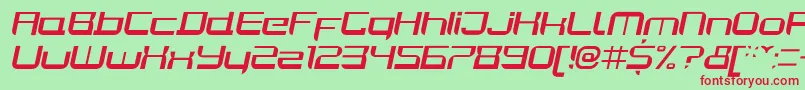 JoyriderItalic Font – Red Fonts on Green Background