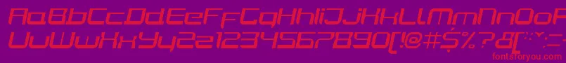 フォントJoyriderItalic – 紫の背景に赤い文字