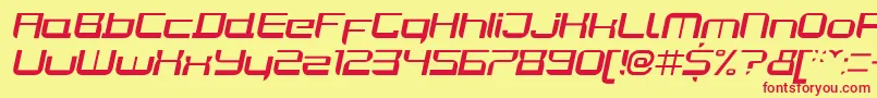 Шрифт JoyriderItalic – красные шрифты на жёлтом фоне