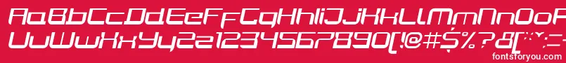 JoyriderItalic Font – White Fonts on Red Background