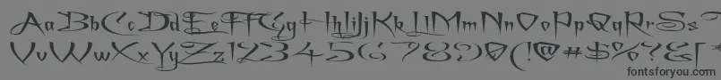 Achafsex Font – Black Fonts on Gray Background