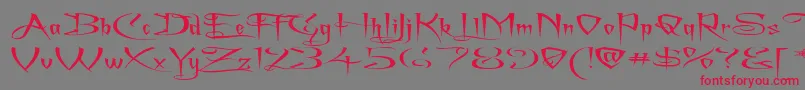 Achafsex Font – Red Fonts on Gray Background