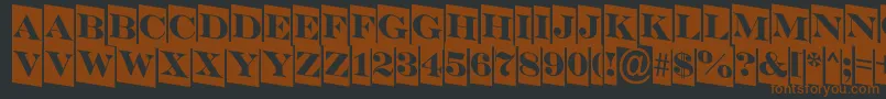 ASerifertitulcmdn-fontti – ruskeat fontit mustalla taustalla