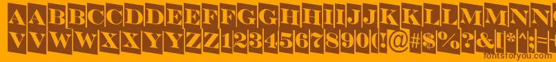 ASerifertitulcmdn Font – Brown Fonts on Orange Background