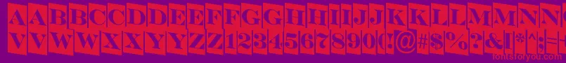 fuente ASerifertitulcmdn – Fuentes Rojas Sobre Fondo Morado