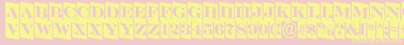 ASerifertitulcmdn Font – Yellow Fonts on Pink Background