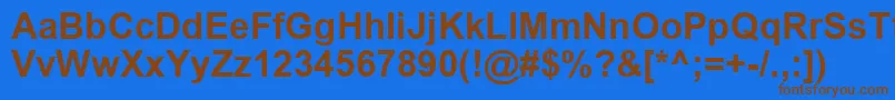 Шрифт ArialCyrРџРѕР»СѓР¶РёСЂРЅС‹Р№ – коричневые шрифты на синем фоне