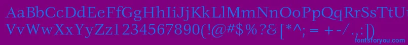 Zachery Font – Blue Fonts on Purple Background