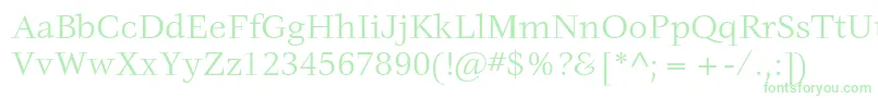 Zachery Font – Green Fonts on White Background