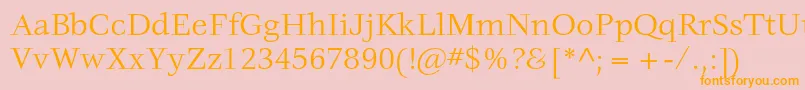 Zachery Font – Orange Fonts on Pink Background