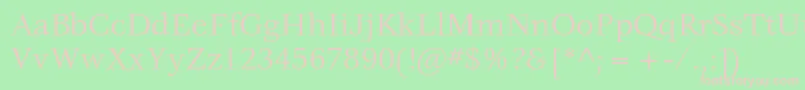 Zachery Font – Pink Fonts on Green Background