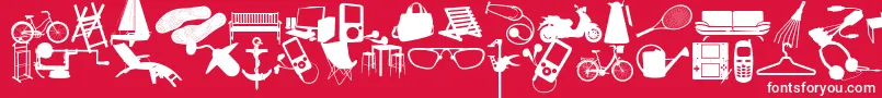 WcSoldOutDBta Font – White Fonts on Red Background