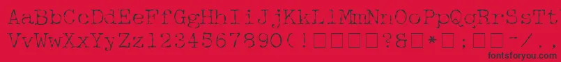 McGareyFractured Font – Black Fonts on Red Background