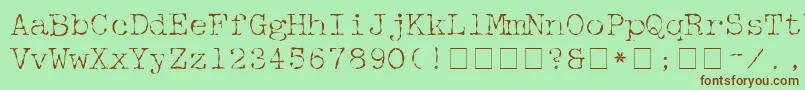 McGareyFractured Font – Brown Fonts on Green Background
