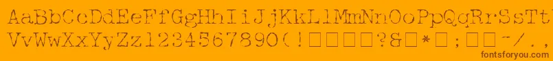 McGareyFractured Font – Brown Fonts on Orange Background