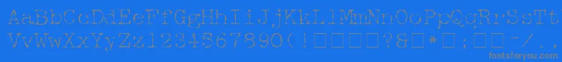 McGareyFractured Font – Gray Fonts on Blue Background